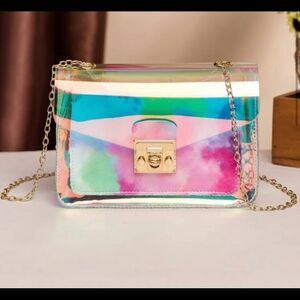 🔥 Tie Dye Twist Lock Flap Chain Bag